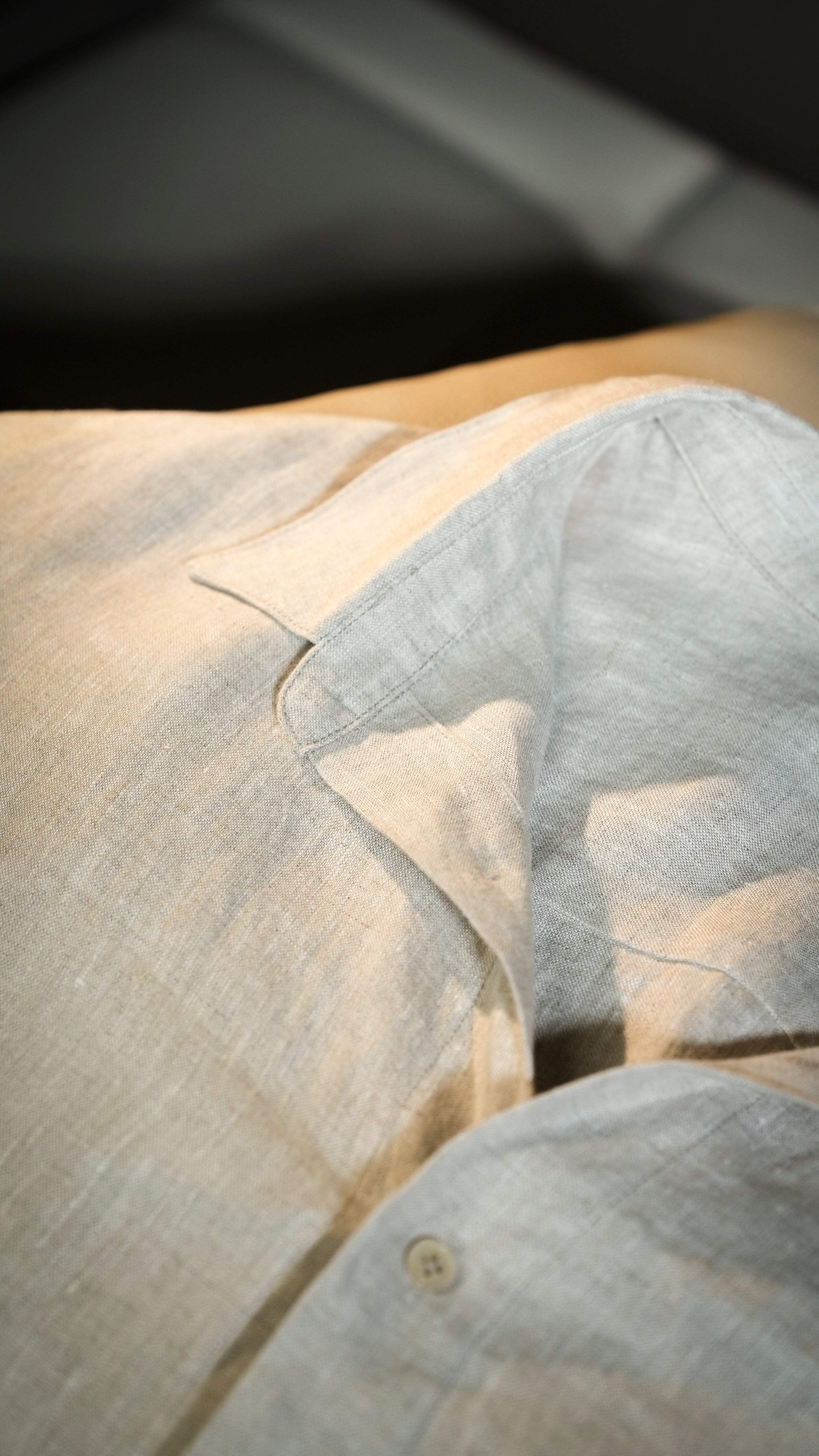 Sand-Washed Textured 100% Linen Shirt